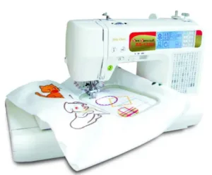Máquina Costura E Bordado Doméstica Ss-1300 Bivolt Eletrônica Branca - Sun Special