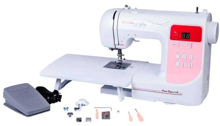Máquina De Costura Eletrônica Sun Special 80 Pontos SS-2580 Mesa Extensora 110V/220V