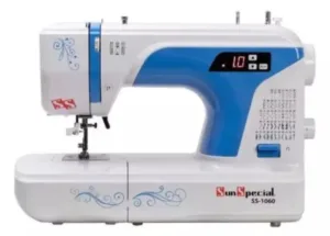 Máquina De Costura Sun Special Ss-1060 Eletrônica 50 Pontos Portátil Costura 10 camadas Jeans Azul 110v/220v